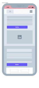 home page mobile wireframe