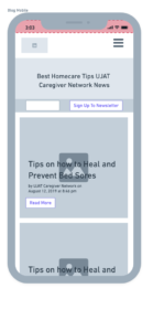 blog page mobile wireframe