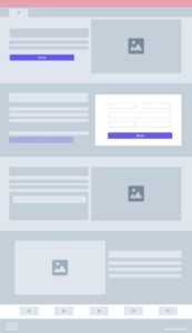 wireframe for home page