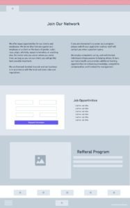 wireframe for jobs page