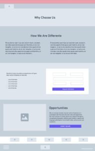 wireframe for why us page